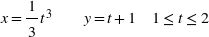 Determine The Area Of The Surface Generated By Revolving The Given Curve About The Y Axis The Curve Is Described By 1