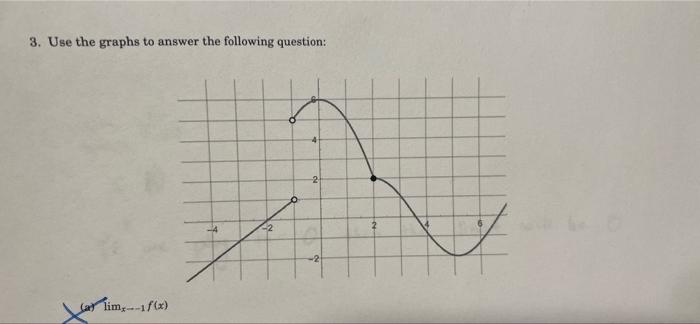 3 Use The Graphs To Answer The Following Question 2 2 2 Ar Lim1f X 1