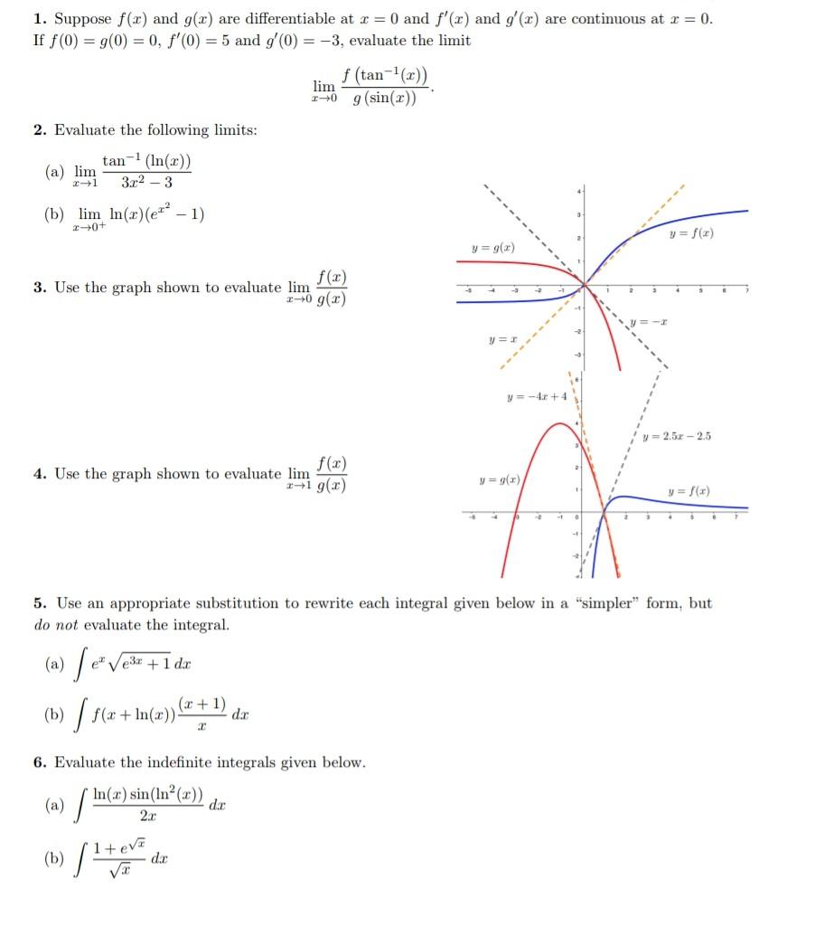 10 1 Suppose F X And G X Are Differentiable At X 0 And F X And 9 Are Continuous At R 0 If F 0 G 0 0 1