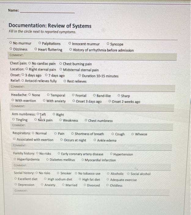 Cardiovascular Case Study Clinical Scenario You Are The Nurse Working In The Cardiac Care Unit Ms Franklin Is A 54 Yea 3