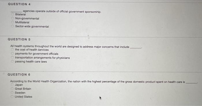 Question 4 Agencies Operate Outside Of Official Government Sponsorship Bilateral Non Governmental Multilateral Sector Wi 1
