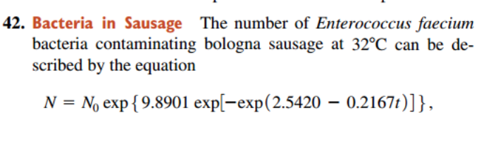 42 Bacteria In Sausage The Number Of Enterococcus Faecium Bacteria Contaminating Bologna Sausage At 32 C Can Be De Scr 1