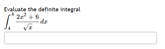 Evaluate The Definite Integral 8 6 Va 2x2 Lima Dc 1