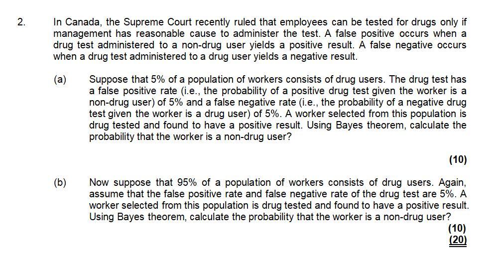 2 In Canada The Supreme Court Recently Ruled That Employees Can Be Tested For Drugs Only If Management Has Reasonabl 1