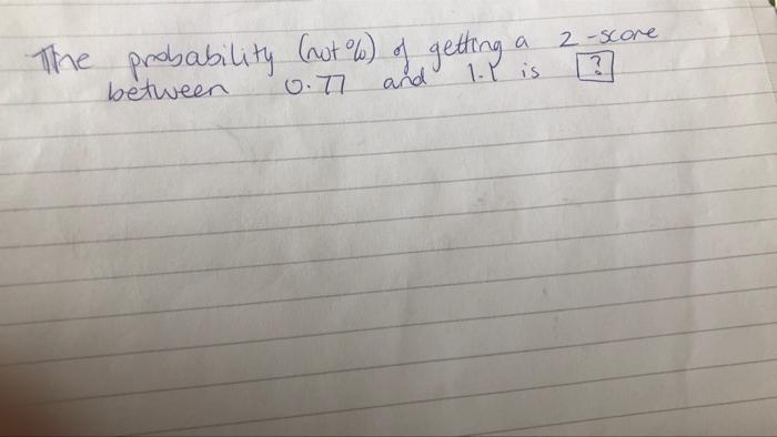 The Probability Hot 2 Of Getting A 2 Score 1 1 Is And Between 0 77 1