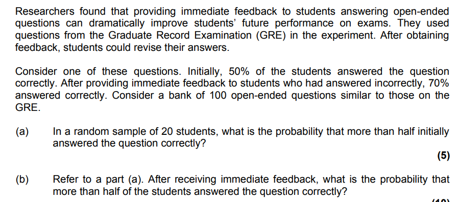 Researchers Found That Providing Immediate Feedback To Students Answering Open Ended Questions Can Dramatically Improve 1
