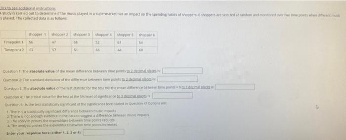 To See Additional Instructions Study Is Carried Out To Determine If The Played In A Supermarket Utan Unosct On The Spend 1