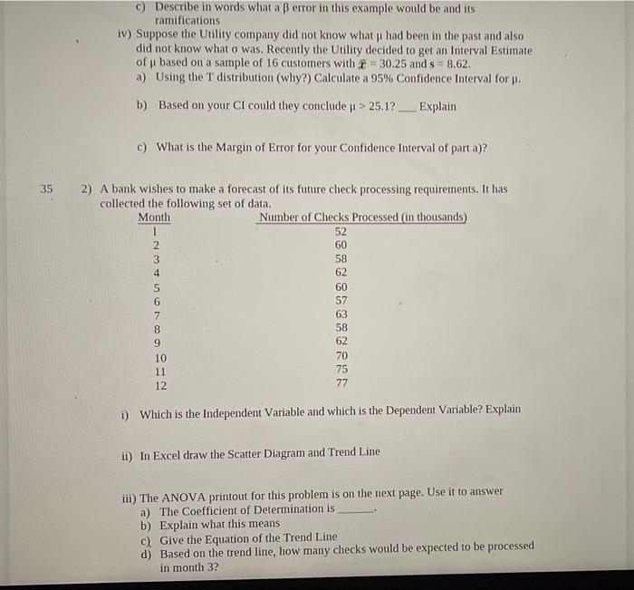 65 Points 1 Based On Past History A Utility Company Knows That The Amounts Owed On Its Delinquent Accounts Are Normally 2