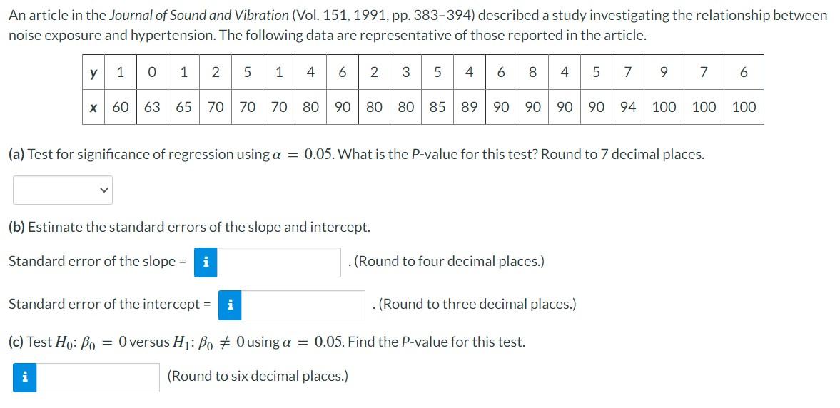 An Article In The Journal Of Sound And Vibration Vol 151 1991 Pp 383 394 Described A Study Investigating The Relat 1