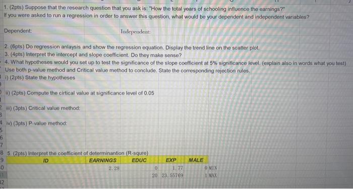Plz Solve All The Questions In Excel And Show The Details Of The Excel Formula 1