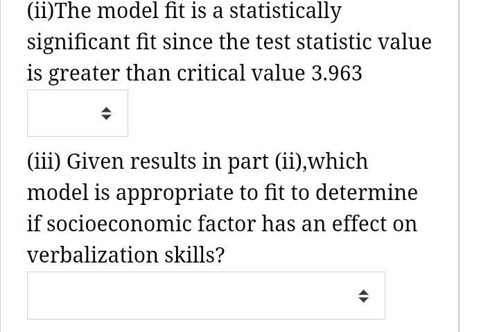 B The Results Below Are Part Of Results Of Multiple Linear Regression Model Fitted With Age And Socioeconomic Classes 3