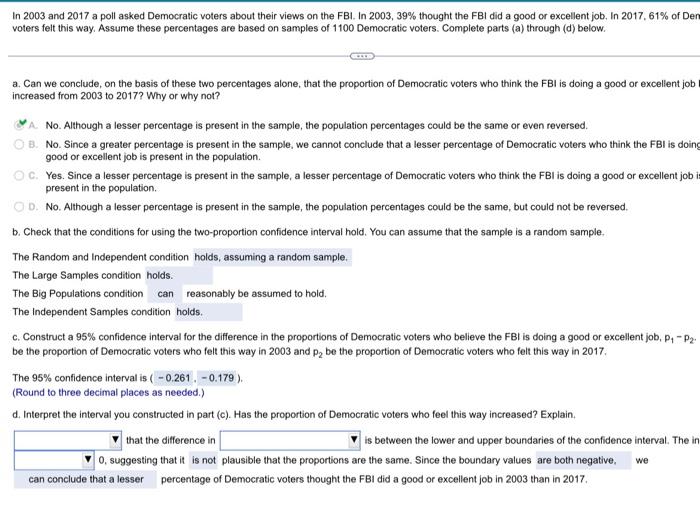 In 2003 And 2017 A Poll Asked Democratic Voters About Their Views On The Fbi In 2003 39 Thought The Fbi Did A Good Or 1
