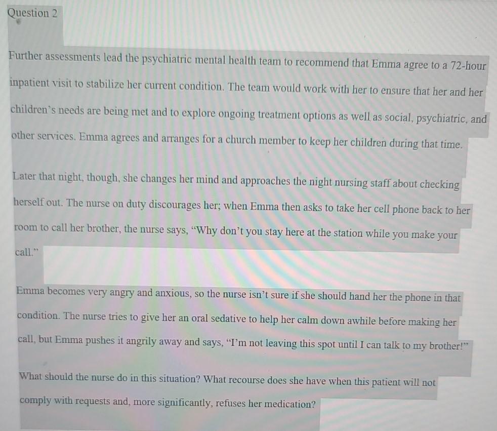 Treatment Settings Emma Jackson A L Year Widow Who Lost Her Job 3 Months Ago Has Spent 2 Days In A Row From Morning T 3