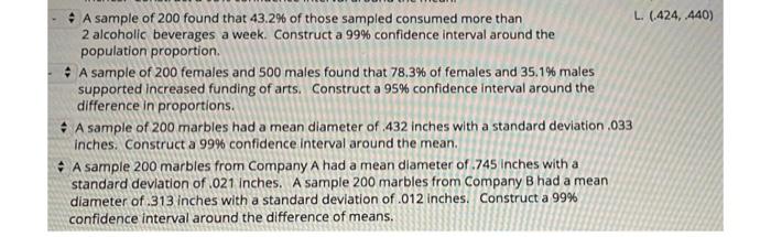 A Sample Of 200 Found That 43 2 Of Those Sampled Consumed More Than L 424 440 2 Alcoholic Beverages A Week Const 1
