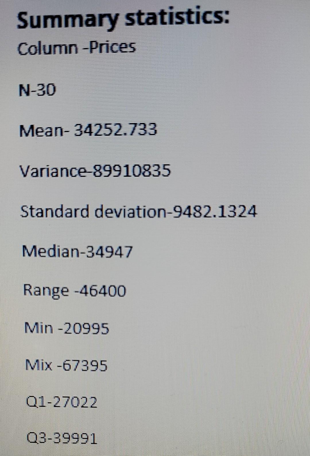 Nts A Create And Interpret A Confidence Interval For The Population Mean Cl For U 1 List The Summary Statistics I E 2