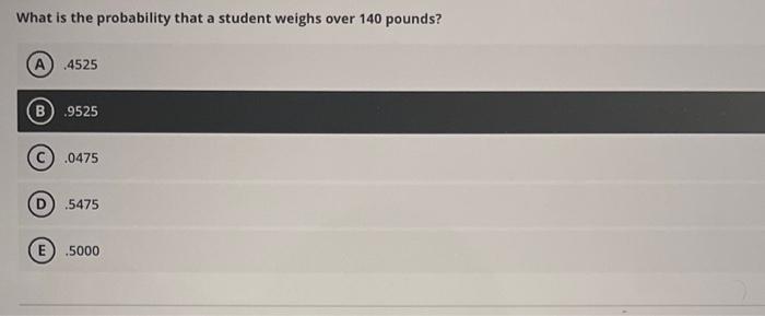 Use This Information For Problems 13 14 15 And 16 The Weights Of Male College Students Are Normally Distributed With 2