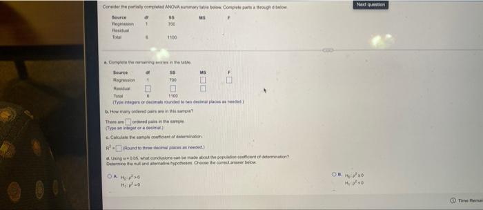 Next Question Condheity Anovamarylow Complete Paughter Source Of Ss Ws Fog 700 Total 1100 Come Source 55 Ms F 1 700 How 1