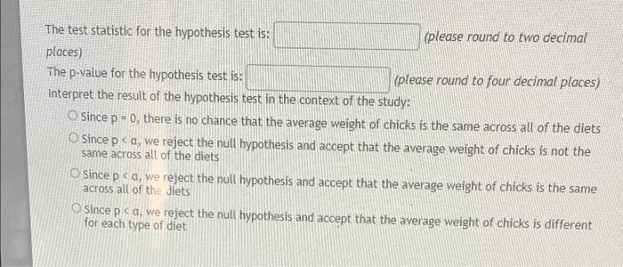 5 43 Chicken Diet And Weight Part Iii In Exercises 5 31 And 5 33 We Compared The Effects Of Two Types Of Feed At A Tim 2