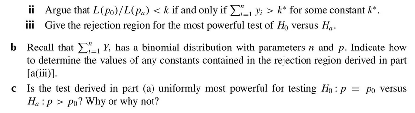 Problem 1 A Simulate Y In Problem 10 102 With N 100 And P 55 In R Does Your Simulation Lead To A Rejection 3