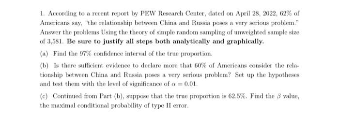 1 According To A Recent Report By Pew Research Center Dated On April 28 2022 62 Of Americans Say The Relationship 1