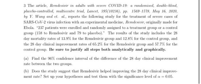 3 The Article Remdesivir In Adults With Severe Covid 19 A Randomised Double Blind Placebo Controlled Multicentre Tr 1