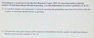 According To A Recent Survey By The Pew Research Center 50 Of Americans Believe That The Number Of Infectious Disease 1