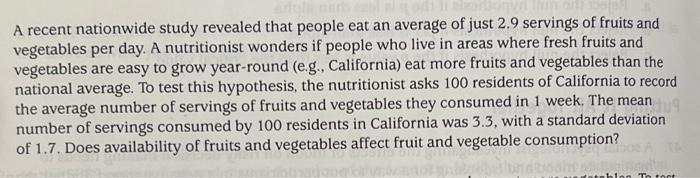 A Recent Nationwide Study Revealed That People Eat An Average Of Just 2 9 Servings Of Fruits And Vegetables Per Day A N 1