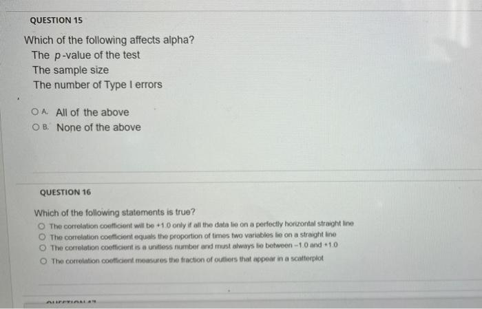 Question Completion Status Question 13 2 Points Suppose We Used Anova Methods To Test There Are Differences In The Mean 2