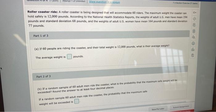 Lempt 1 Unlimited View Question In 13 Section The 27 Roller Coaster Ride A Roller Coaster Is Being Designed That Will A 1