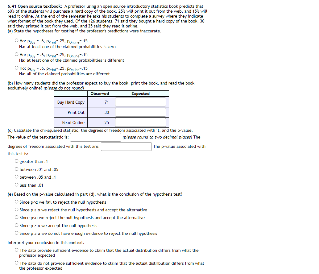 6 41 Open Source Textbook A Professor Using An Open Source Introductory Statistics Book Predicts That 60 Of The Studen 1