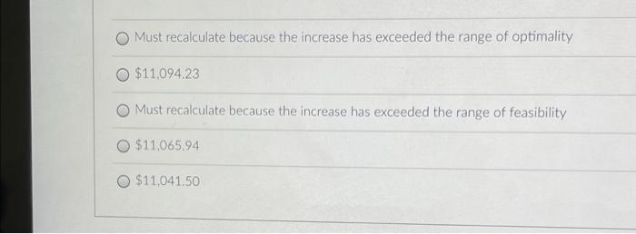 Using The Sensitivity Output Below If The Rhs Of Space Increases To 2090 What Is The New Objective Function Value Var 2