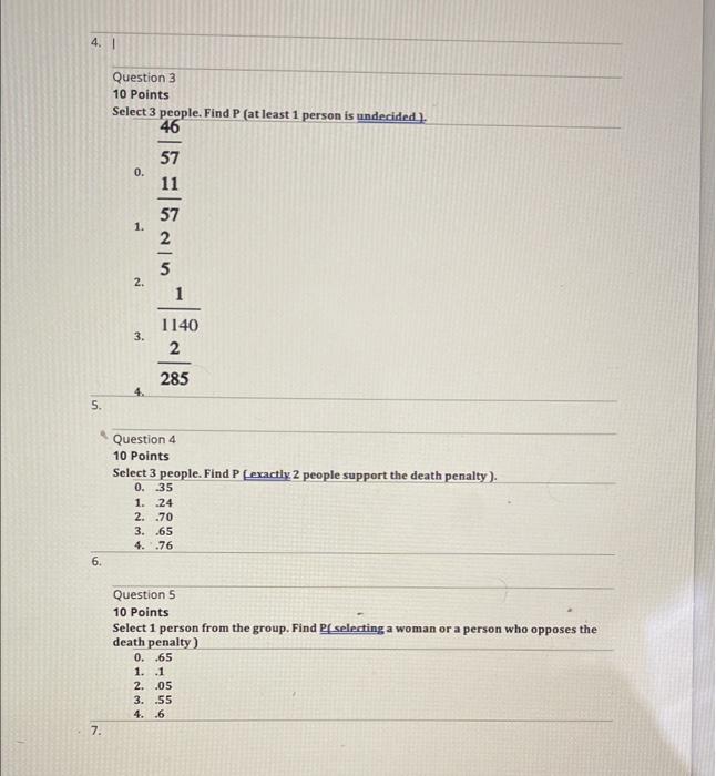 1 2 Use This Information For Questions 1 2 3 4 And 5 A Political Focus Group Classified Opinions About The Death 2