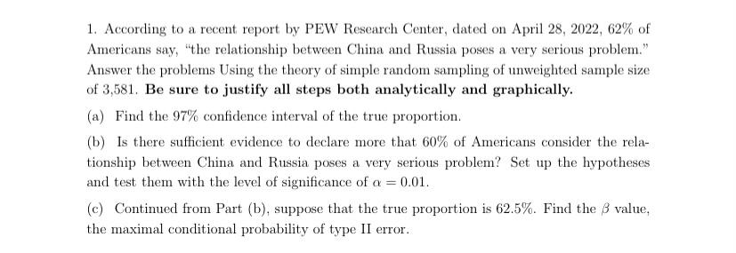1 According To A Recent Report By Pew Research Center Dated On April 28 2022 62 Of Americans Say The Relationship 1
