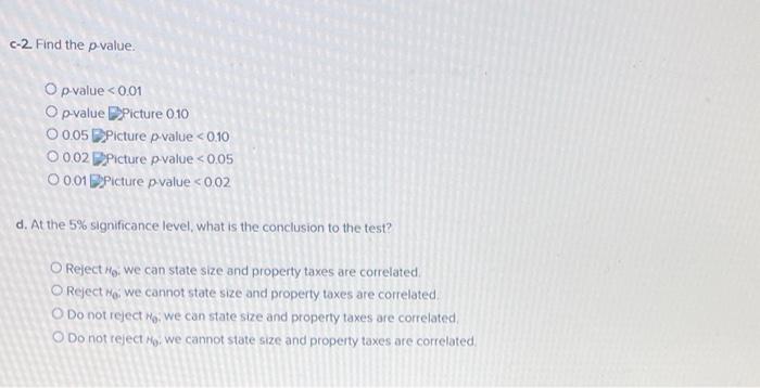 A Realtor Studies The Relationship Between The Size Of A House In Square Feet And The Property Taxes In Owed By Th 3