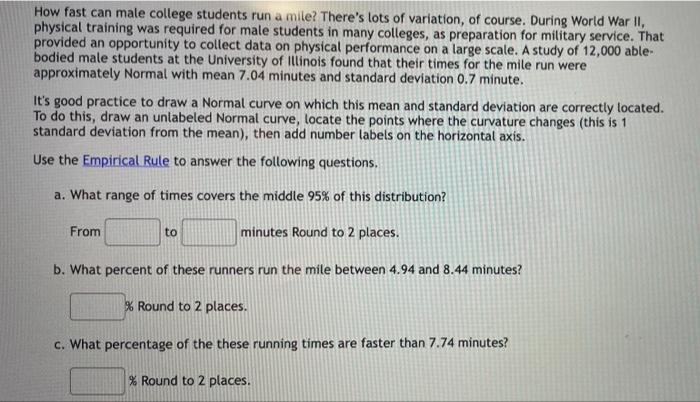 How Fast Can Male College Students Run A Mile There S Lots Of Variation Of Course During World War Ii Physical Train 1