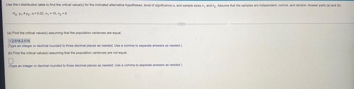 Use The Last Bution Table To Find The Cornical Values For The Indicated Tomativa Hypothes Shovel Of Significance E And 1