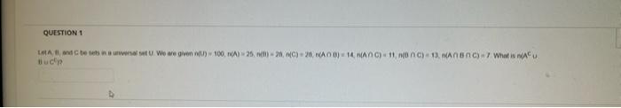 Question 1 La Cu We Are Given 100 N A 25 26 C 20 A 0 14 Ranc 11 0 C 13 Abc 7 What Is Au Thuc 1