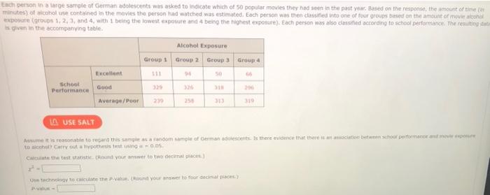Each Person In A Large Sample Of German Adolescents Was Asked To Indicate Which Ot 50 Popular Movies They Had Seen In Th 1