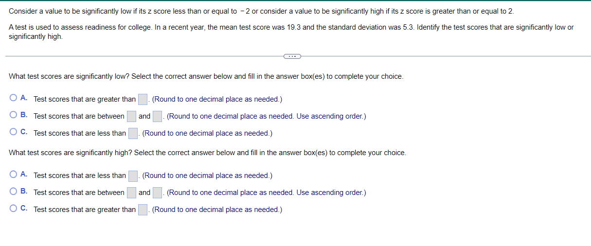 Consider A Value To Be Significantly Low If Its Z Score Less Than Or Equal To 2 Or Consider A Value To Be Significantl 1