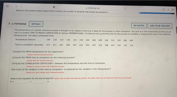 Wessionnel Based On The Student Health Department S Criteria The Humber Of Students That Should Be Selected 3 10 Poi 1