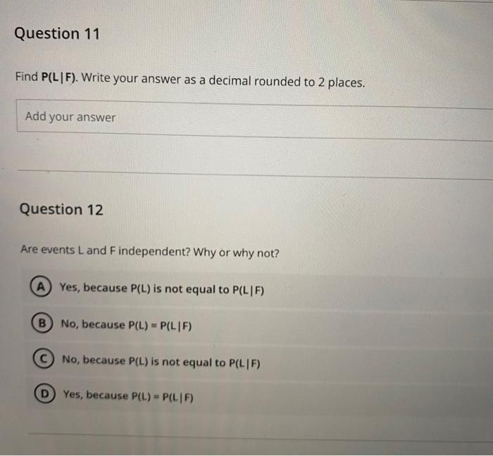 Question 9 Use The Contingency Table Below To Answer Problems 9 12 Left Handed Right Handed Total Male Female 2