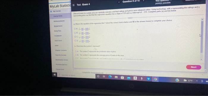 Question Of 16 This Que Points Possible Mylab Statistics Test Exam 4 Wy Som De Deces Were Donne Incoloy Whersening Erat 1