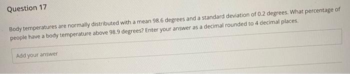 Question 16 Male Heights Are Normally Distributed With A Mean Of 70 Inches And Standard Deviation 2 Female Heights Are 2