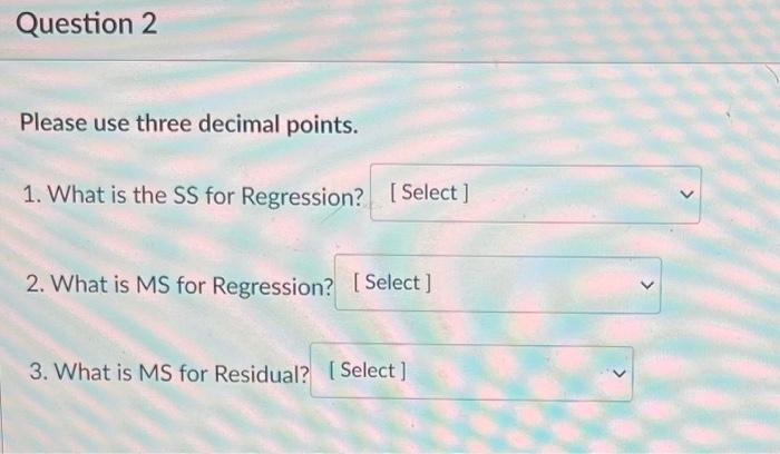 Summary Output 0 945 Regression Statistics Multiple R R Square Adjusted R Square Standard Error Observations 0 881 30 An 3