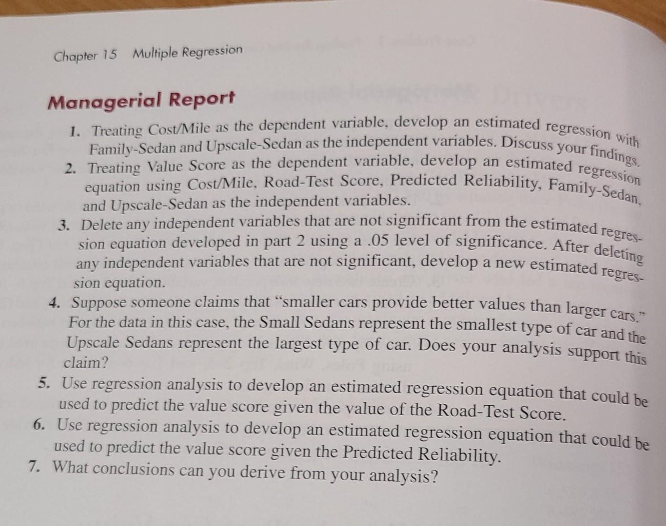 Coefficients For This Equation Nings S Provide An Interpretation Of The Finding The Best Car Value Case Problem 3 Wh 2