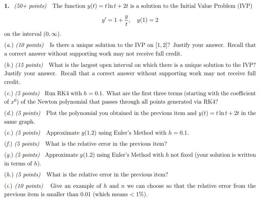 Please Provide Work And Summary As Well Ill Upvote If Answer Is Satisfactory Solving All Except The 4th Part Will Be S 1