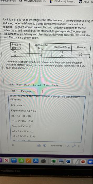 Hydietanalysis Mydiet Analysis P Products Jones Ama Foi A Clinical Trial Is Run To Investigate The Effectiveness 1