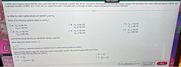 Next Question Acredit Card Company Claims That The Man Credit Card Debt For Individuals In Greater Than 54 700 You Want 1
