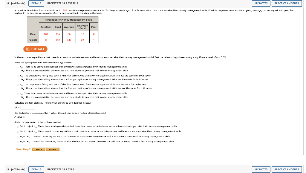 8 14 Points Details Peckstat2 14 2 035 Mi S My Notes Practice Another A Report Included Data From A Study In Whic 1