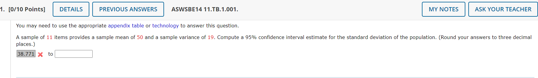 1 0 10 Points Details Previous Answers Aswsbe14 11 Tb 1 001 My Notes Ask Your Teacher You May Need To Use The Approp 1